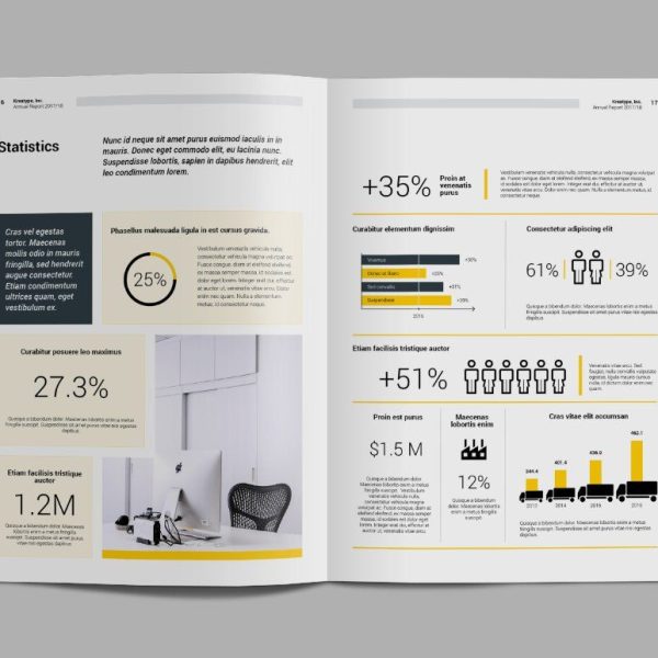 FinancePro — Annual Report Infographic